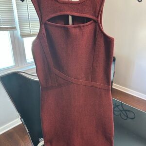 Elegant Burgundy Sleeveless Dress
